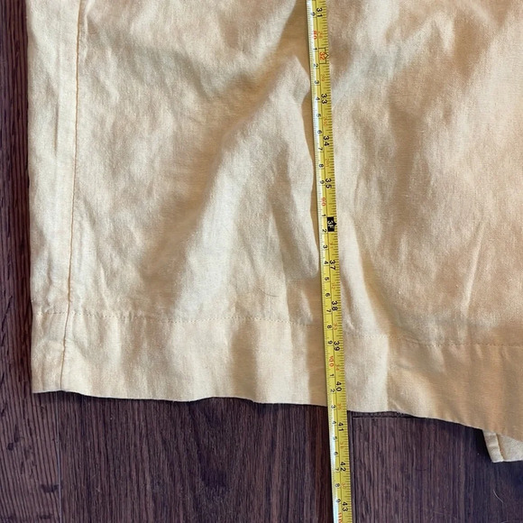 Universal Thread | Butter Yellow Linen Trench Coat Jacket - Picture 7 of 8